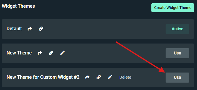 Selecting a new widget theme in Streamlabs Dashboard